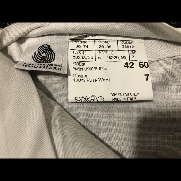 Canali Dress Pants 100% Wool Black Italy 42x28.5 - Picture 6 of 8